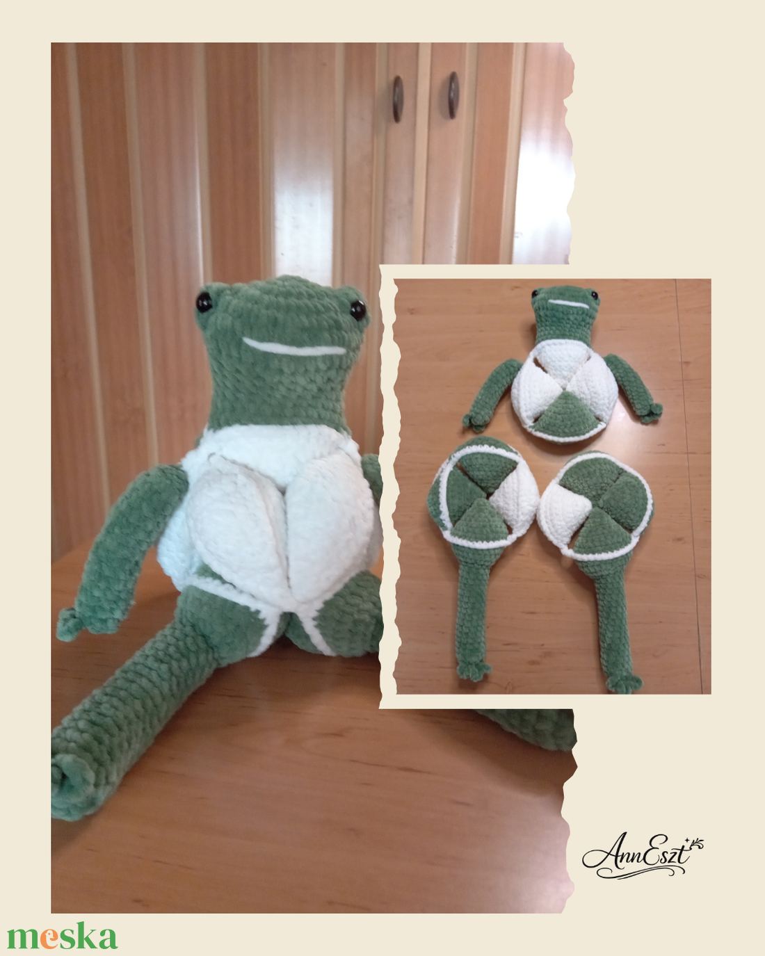 Puzzle horgolt amigurumi -Békuri-fejlesztő játék - baba - mama - baba játékok - mozgásfejlesztő játékok - Meska.hu