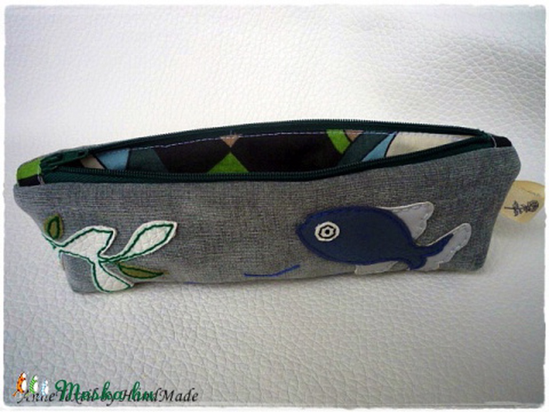 WaterWorld - Halas tolltartó, neszesszer, szemüvegtartó, tarsoly -  - Meska.hu