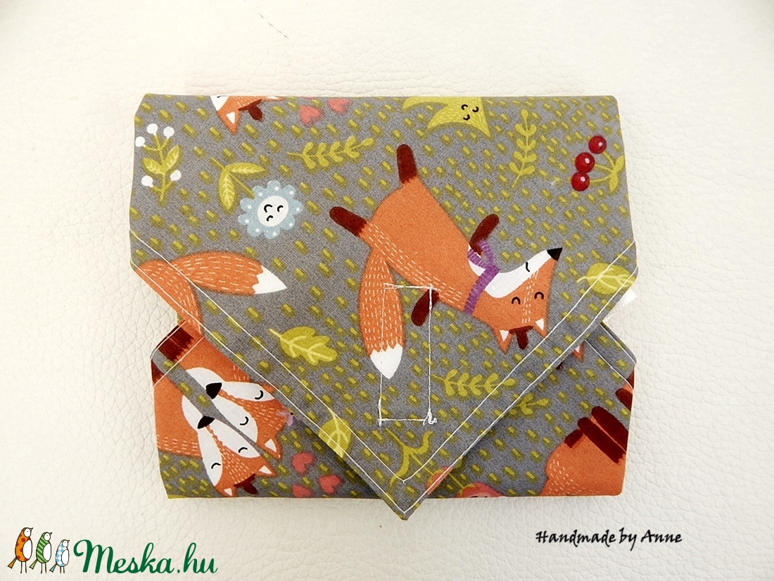 Wrap bag - vízhatlan szalvéta - szürke szerelmes rókák - - Meska.hu Wrap bag - vízhatlan szalvéta - szürke szerelmes rókák - - Meska.hu