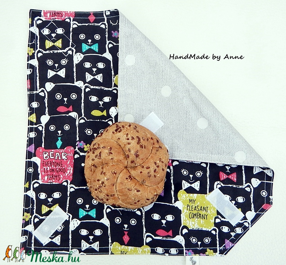 Wrap bag - vízhatlan szalvéta - macikák sorban -  - Meska.hu