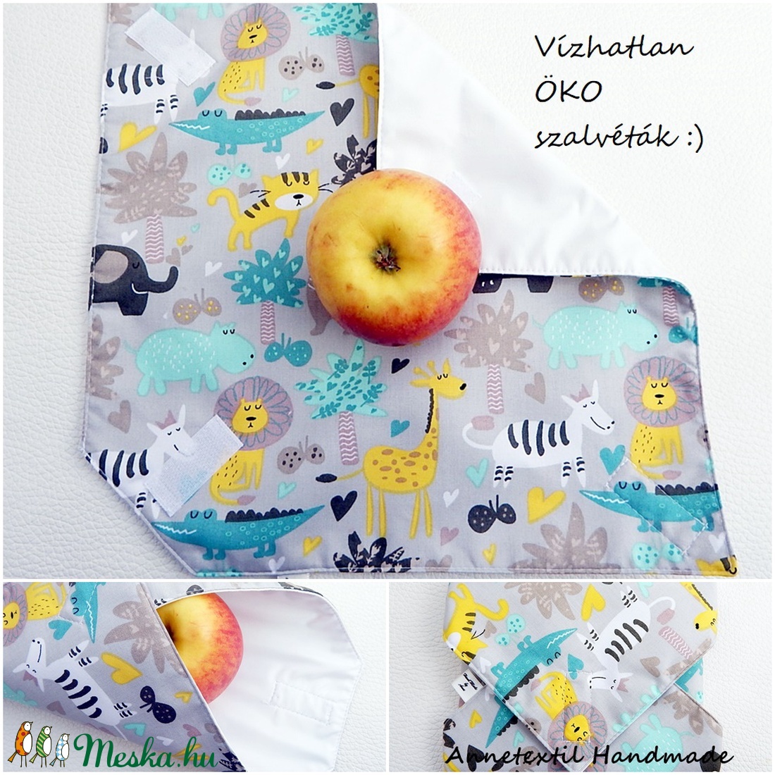 Wrap bag - Dzsungel állatos - - Meska.hu Wrap bag - Dzsungel állatos - - Meska.hu