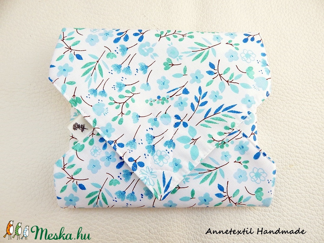 Wrap bag - vízhatlan szalvéta kék virágos - - Meska.hu Wrap bag - vízhatlan szalvéta kék virágos - - Meska.hu