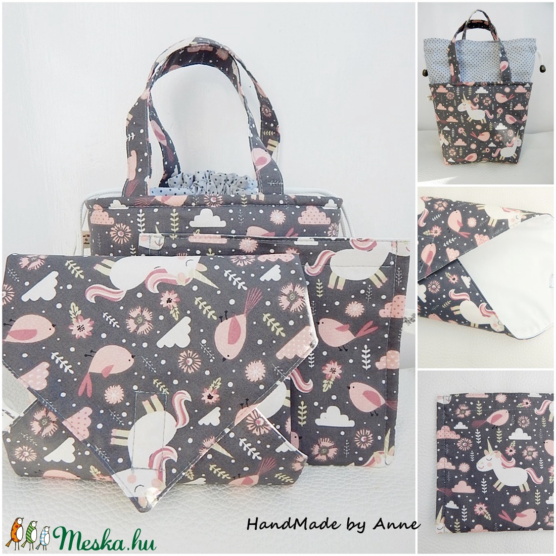 Wrap bag - vízhatlan szalvéta - unikornisok - - Meska.hu Wrap bag - vízhatlan szalvéta - unikornisok - - Meska.hu