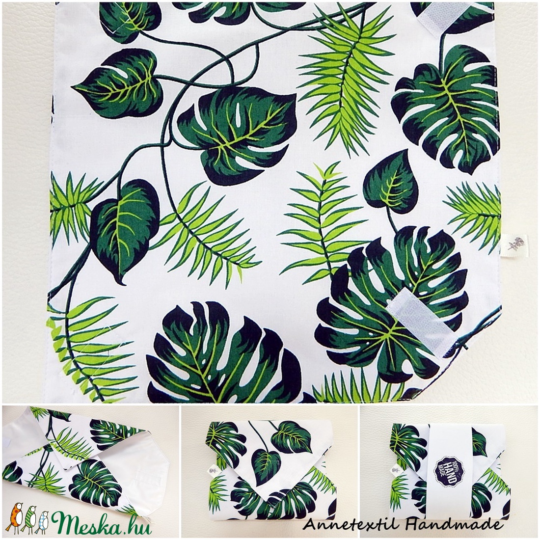 Wrap bag - pálma leveles vízhatlan szalvéta - táska & tok - uzsonna- & ebéd tartó - szendvics csomagoló - Meska.hu Wrap bag - pálma leveles vízhatlan szalvéta - táska & tok - uzsonna- & ebéd tartó - szendvics csomagoló - Meska.hu
