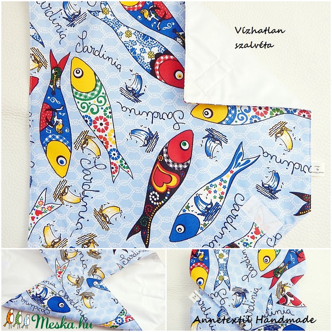 Wrap bag - vízhatlan szalvéta Sardinia - táska & tok - uzsonna- & ebéd tartó - szendvics csomagoló - Meska.hu Wrap bag - vízhatlan szalvéta Sardinia - táska & tok - uzsonna- & ebéd tartó - szendvics csomagoló - Meska.hu