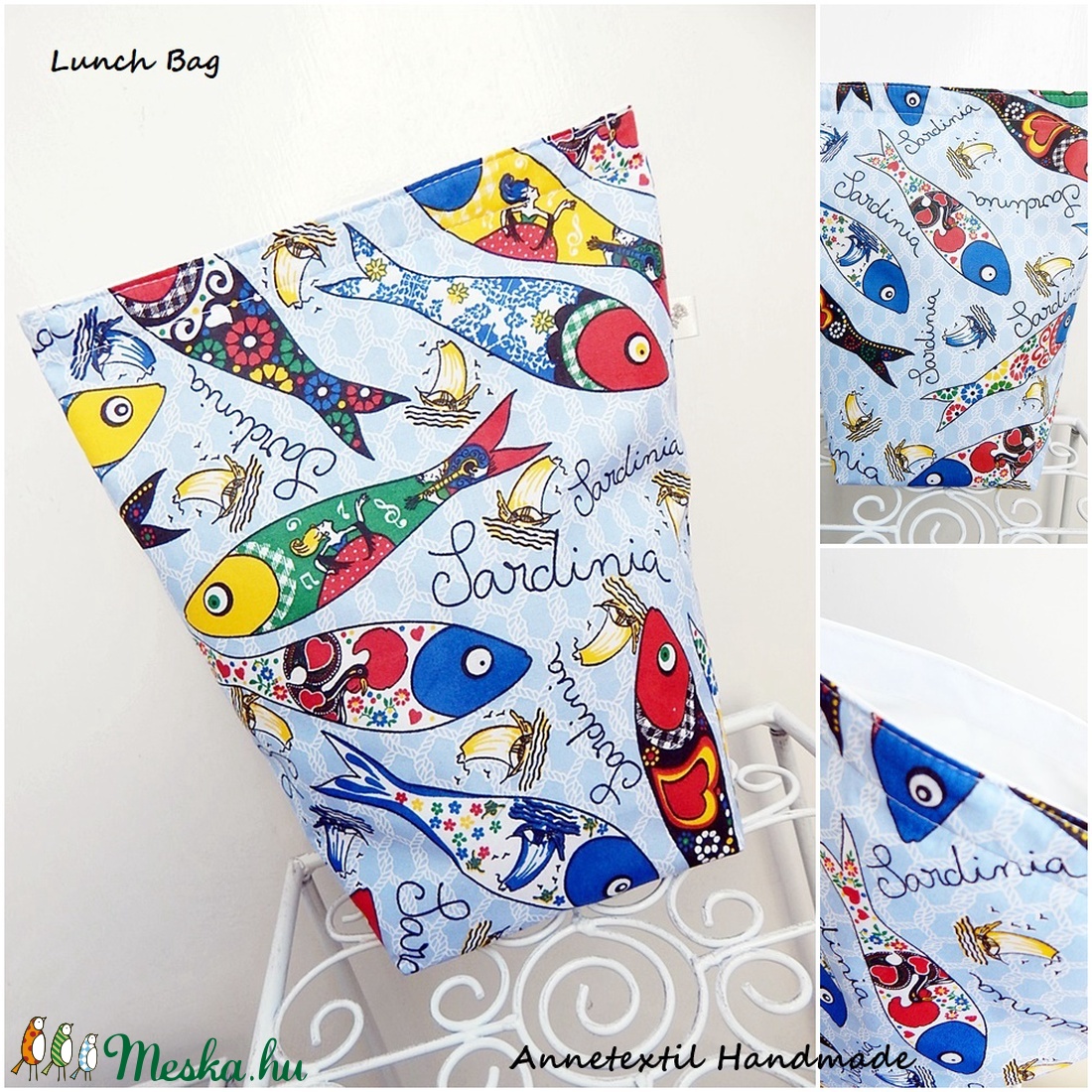 Lunch bag - Sardinia uzsonnás zsák - - Meska.hu Lunch bag - Sardinia uzsonnás zsák - - Meska.hu