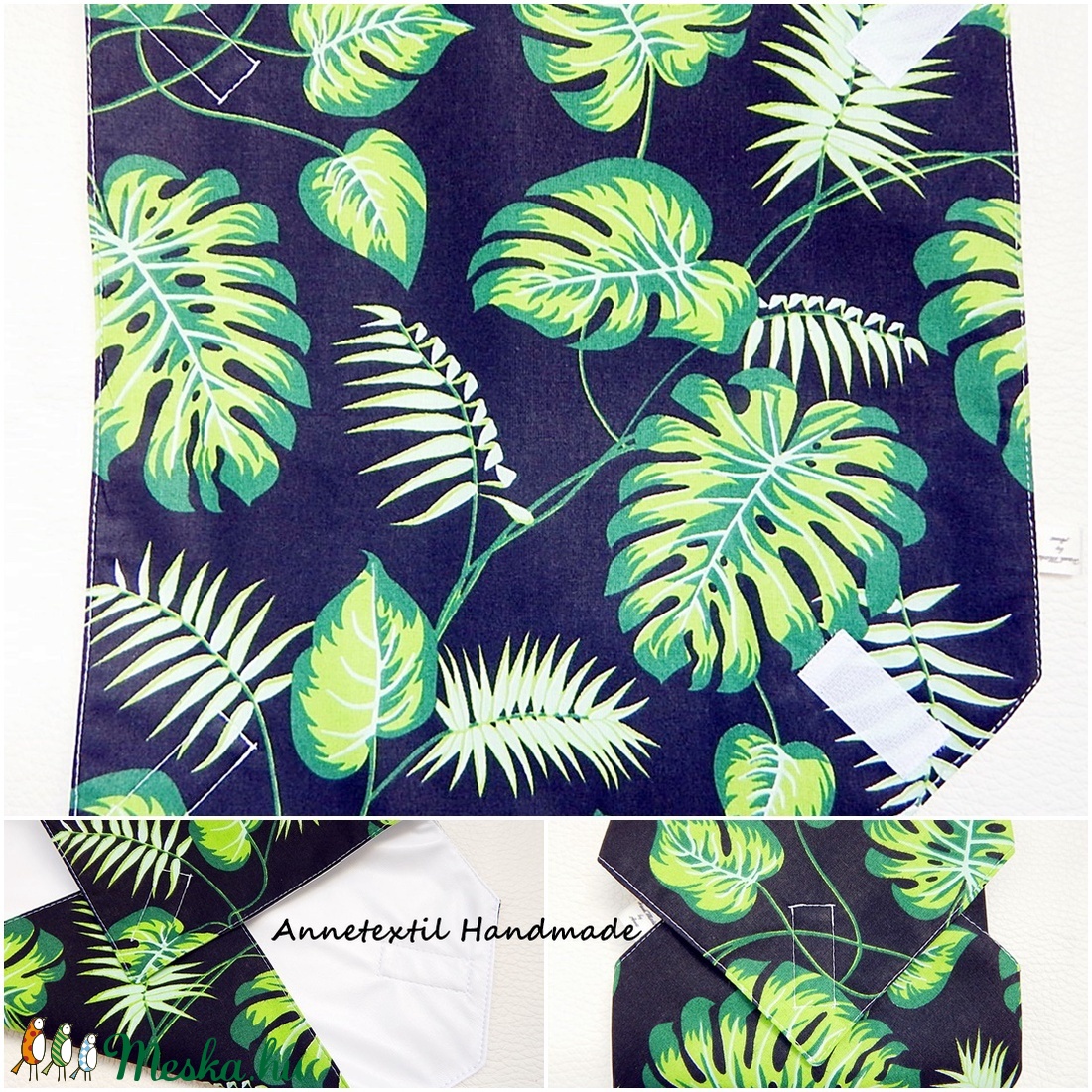 Wrap bag - pálma leveles vízhatlan szalvéta - táska & tok - uzsonna- & ebéd tartó - szendvics csomagoló - Meska.hu Wrap bag - pálma leveles vízhatlan szalvéta - táska & tok - uzsonna- & ebéd tartó - szendvics csomagoló - Meska.hu