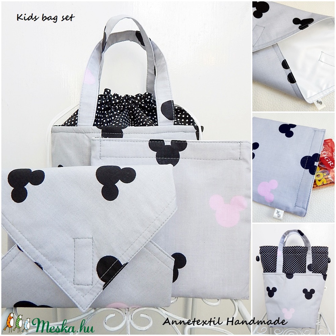 Vízhatlan uzsonnás táska szett - Kids bag set - Mickey - táska & tok - uzsonna- & ebéd tartó - Meska.hu Vízhatlan uzsonnás táska szett - Kids bag set - Mickey - táska & tok - uzsonna- & ebéd tartó - Meska.hu