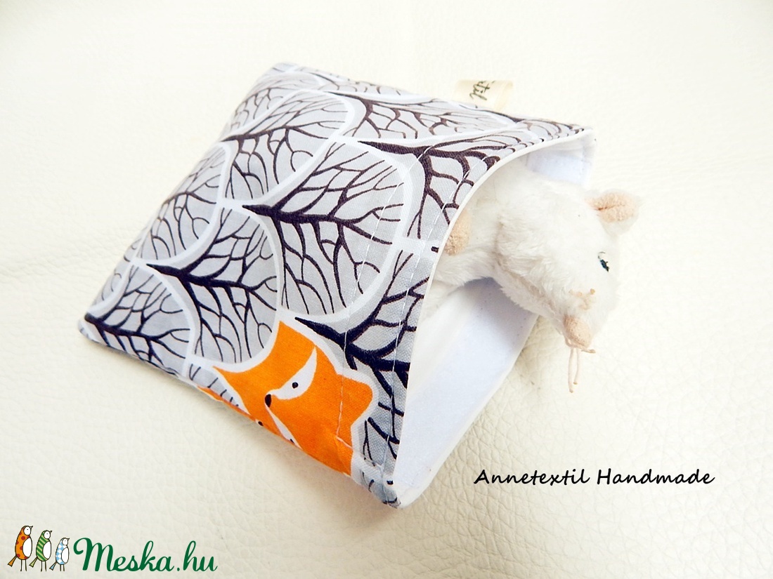 Kids bag set - uzsonnás táska szett - erdőben kukucskáló állatok - táska & tok - uzsonna- & ebéd tartó - Meska.hu