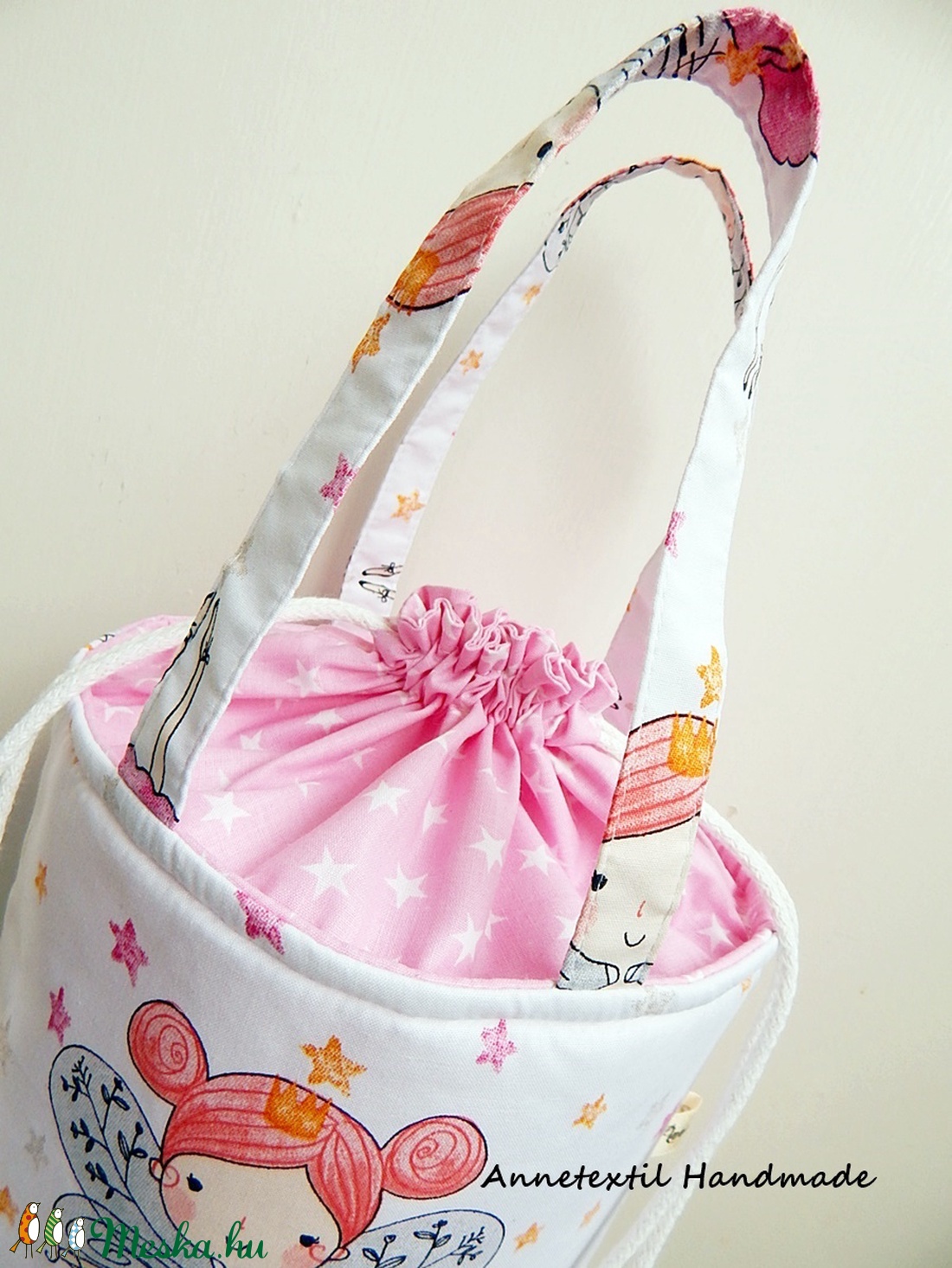 ÖKO Kids bag - tündér csillagokkal uzsonnás táska - táska & tok - uzsonna- & ebéd tartó - Meska.hu