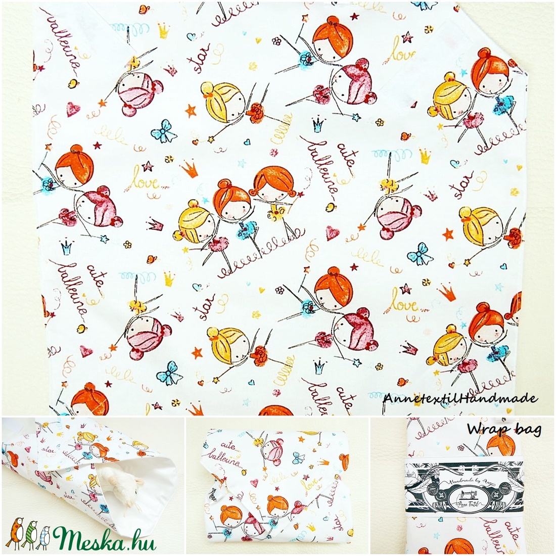 Vízhatlan uzsonnás táska szett - Kids bag set - balerinák - táska & tok - uzsonna- & ebéd tartó - Meska.hu Vízhatlan uzsonnás táska szett - Kids bag set - balerinák - táska & tok - uzsonna- & ebéd tartó - Meska.hu