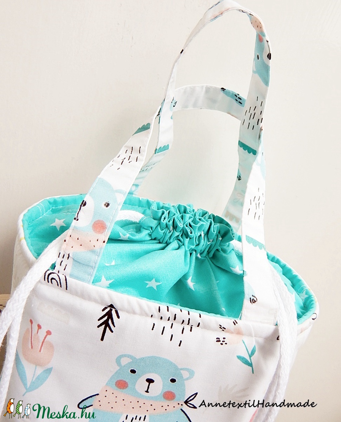 Vízhatlan uzsonnás táska - Kids bag - erdei állatos, világoskék macis - táska & tok - uzsonna- & ebéd tartó - ebéd tasak, doboz - Meska.hu Vízhatlan uzsonnás táska - Kids bag - erdei állatos, világoskék macis - táska & tok - uzsonna- & ebéd tartó - ebéd tasak, doboz - Meska.hu