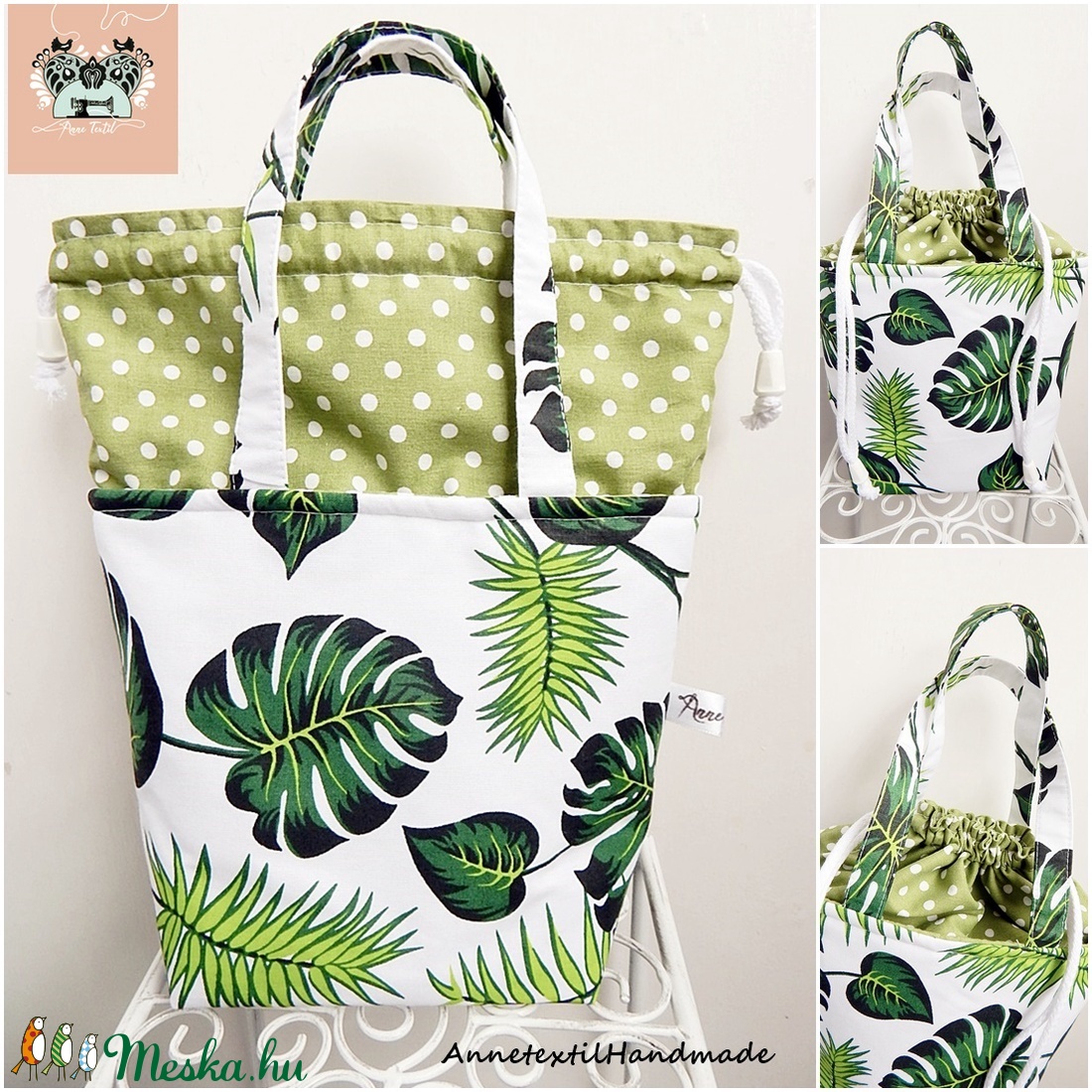 ÖKO Kids bag - pálmaleveles uzsonnás táska szett - táska & tok - uzsonna- & ebéd tartó - Meska.hu ÖKO Kids bag - pálmaleveles uzsonnás táska szett - táska & tok - uzsonna- & ebéd tartó - Meska.hu