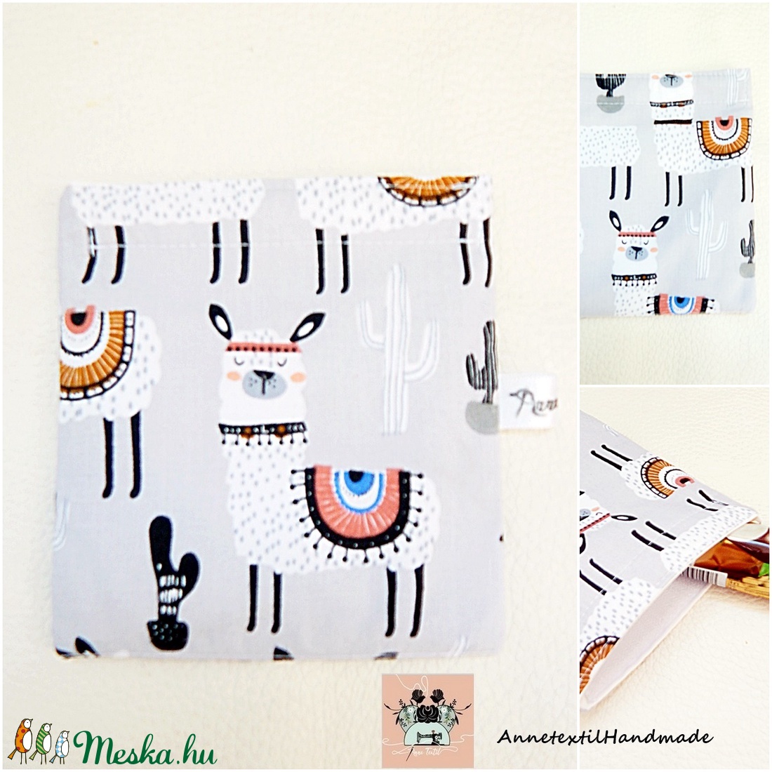 Vízhatlan uzsonnás táska szett - Kids bag set - alpakás, lámás  - ebéd tasak, doboz - ebéd tasak, doboz - Meska.hu