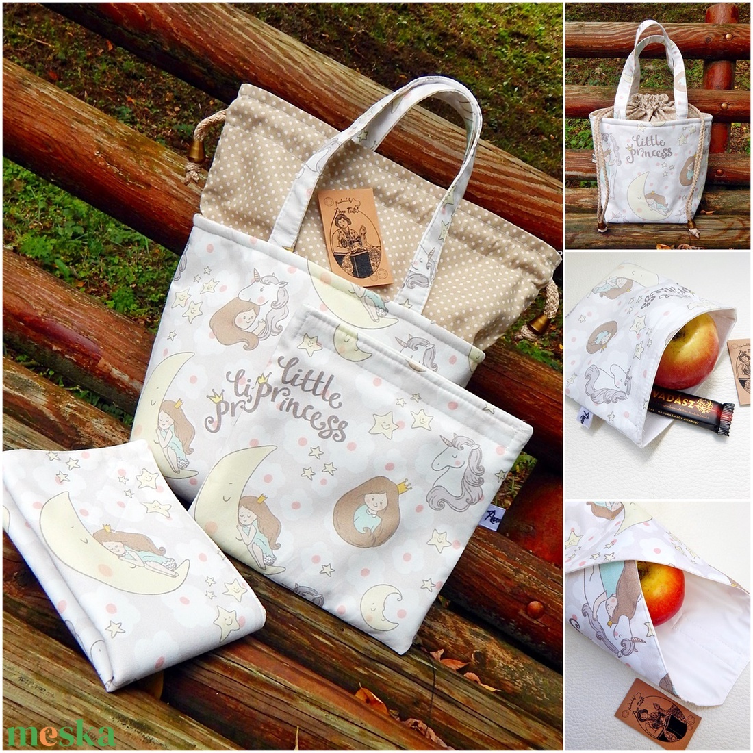 Uzsonnás táska szett kis hercegnő, Kids zero waste csomagolás - táska & tok - uzsonna- & ebéd tartó - ebéd tasak, doboz - Meska.hu Uzsonnás táska szett kis hercegnő, Kids zero waste csomagolás - táska & tok - uzsonna- & ebéd tartó - ebéd tasak, doboz - Meska.hu