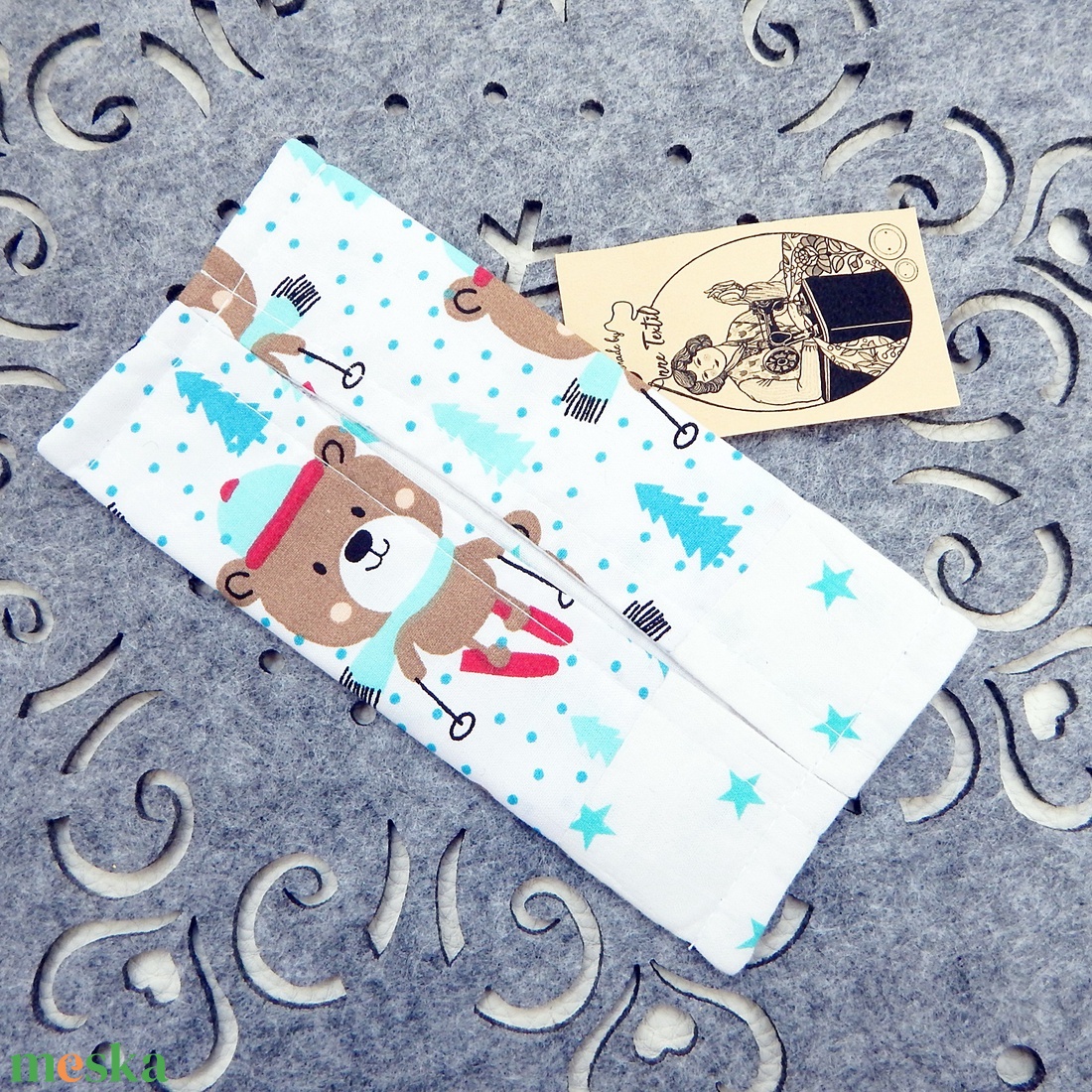 Két oldalas papírzsebkendő tartó - winter bear star - karácsony - mikulás - mikulás ajándékok - Meska.hu Két oldalas papírzsebkendő tartó - winter bear star - karácsony - mikulás - mikulás ajándékok - Meska.hu