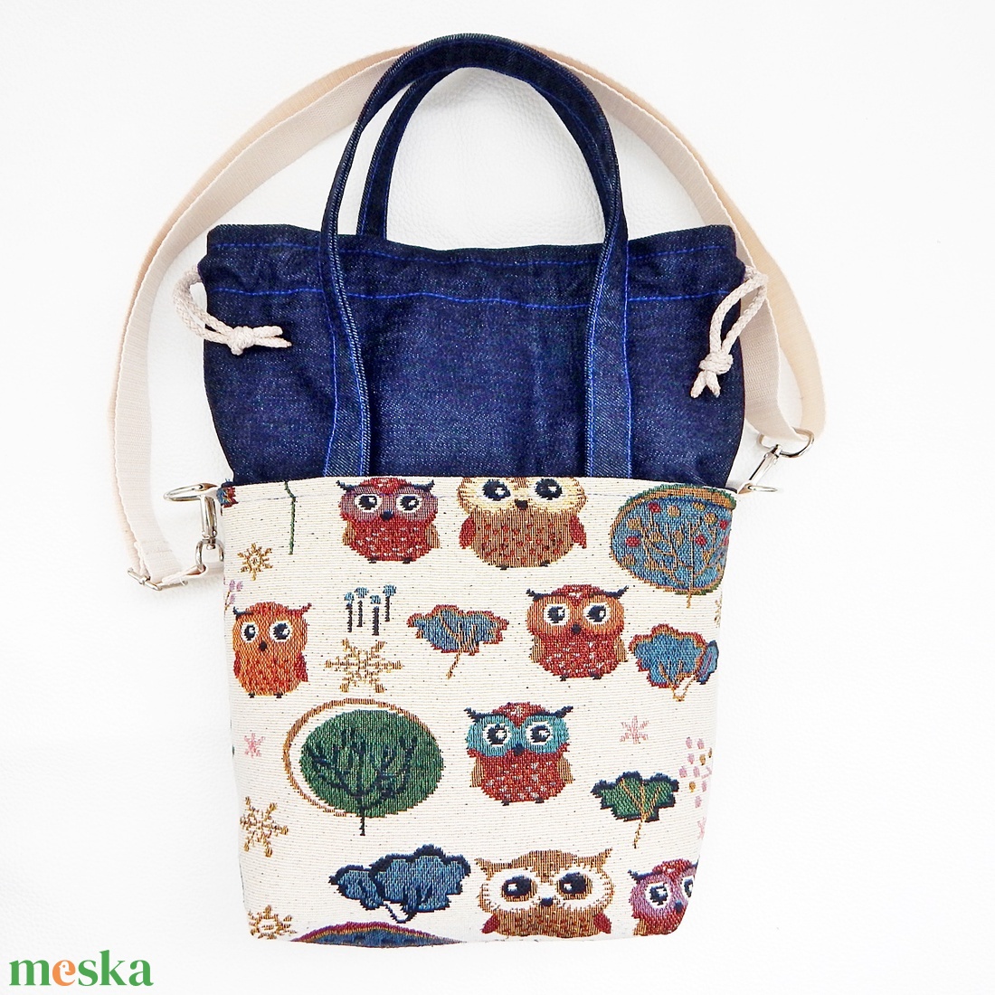 Baglyos táska - vödör táska - táska & tok - kézitáska & válltáska - kézitáska - Meska.hu