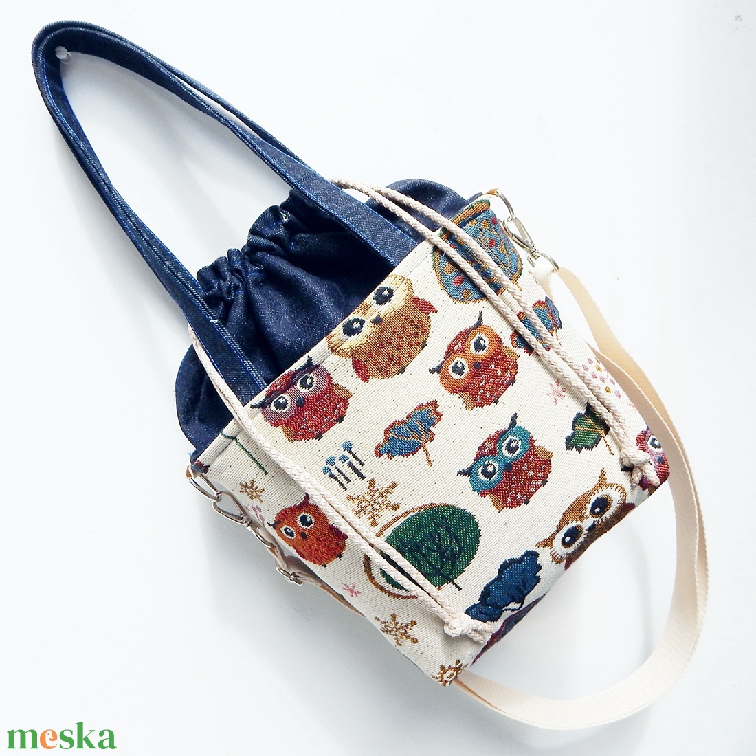 Baglyos táska - vödör táska - táska & tok - kézitáska & válltáska - kézitáska - Meska.hu
