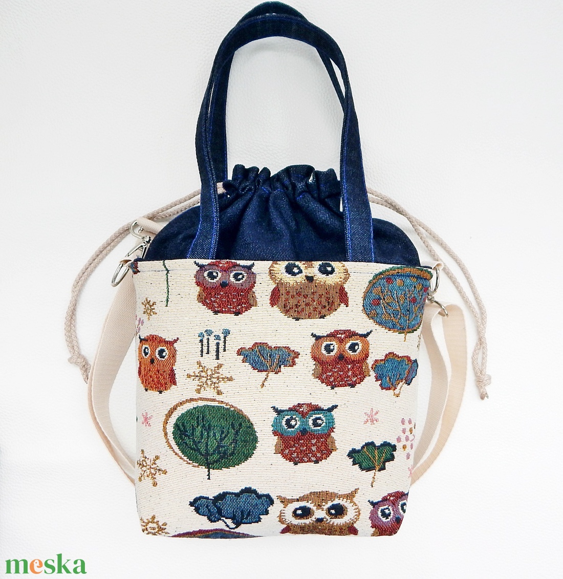Baglyos táska - vödör táska - táska & tok - kézitáska & válltáska - kézitáska - Meska.hu