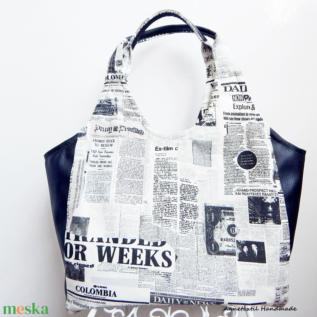 Daily News újság mintás Women Tote Bag - táska & tok - bevásárlás & shopper táska - shopper, textiltáska, szatyor - Meska.hu Daily News újság mintás Women Tote Bag - táska & tok - bevásárlás & shopper táska - shopper, textiltáska, szatyor - Meska.hu