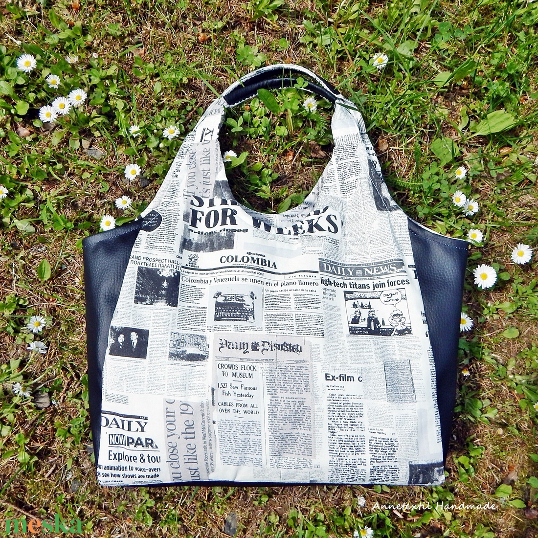 Daily News újság mintás Women Tote Bag - táska & tok - bevásárlás & shopper táska - shopper, textiltáska, szatyor - Meska.hu Daily News újság mintás Women Tote Bag - táska & tok - bevásárlás & shopper táska - shopper, textiltáska, szatyor - Meska.hu