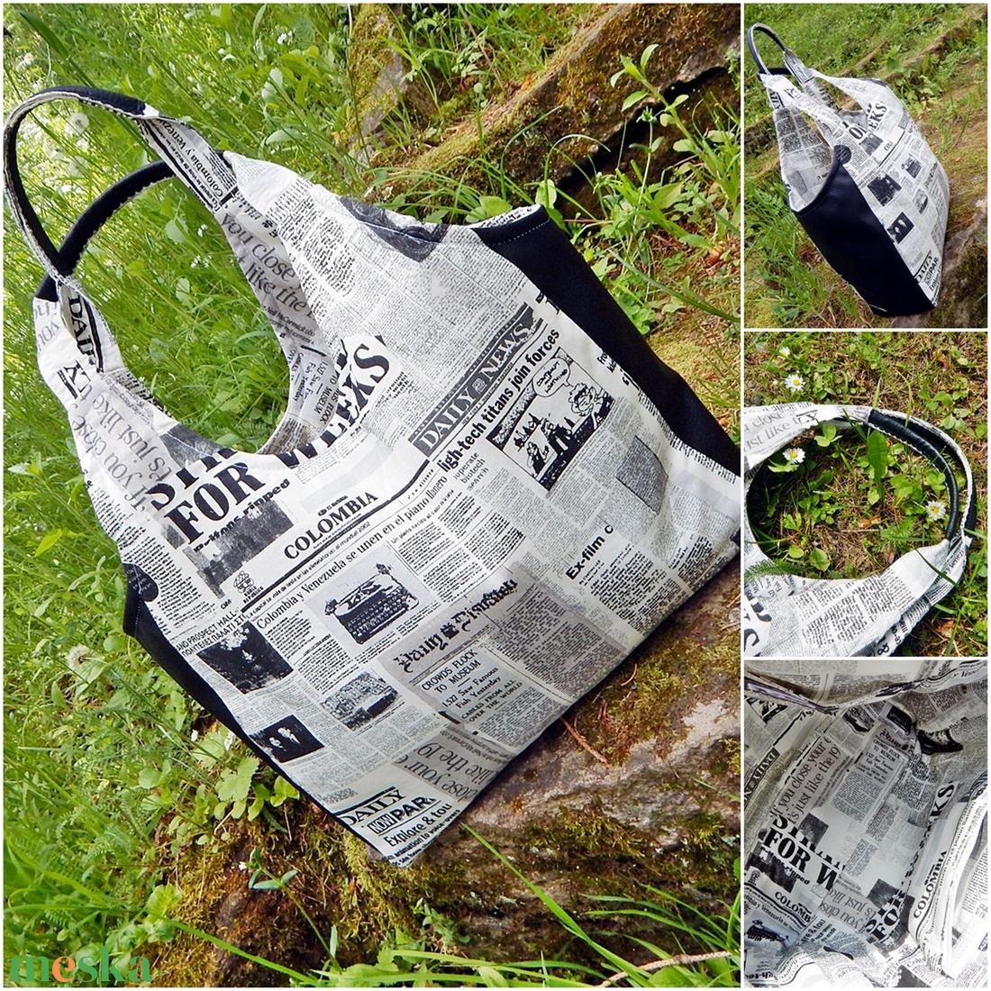 Daily News újság mintás Women Tote Bag - táska & tok - bevásárlás & shopper táska - shopper, textiltáska, szatyor - Meska.hu Daily News újság mintás Women Tote Bag - táska & tok - bevásárlás & shopper táska - shopper, textiltáska, szatyor - Meska.hu