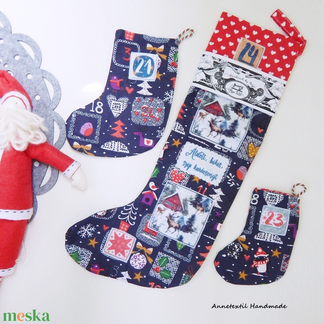Adventi naptár bélelt csizma szett Calendar - karácsony - adventi díszek - adventi naptár - Meska.hu Adventi naptár bélelt csizma szett Calendar - karácsony - adventi díszek - adventi naptár - Meska.hu