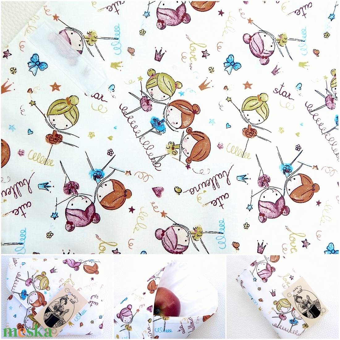 Újraszalvéta príma balerinák környezettudatos vízhatlan csomagoló - annetextil - táska & tok - uzsonna- & ebéd tartó - szendvics csomagoló - Meska.hu Újraszalvéta príma balerinák környezettudatos vízhatlan csomagoló - annetextil - táska & tok - uzsonna- & ebéd tartó - szendvics csomagoló - Meska.hu