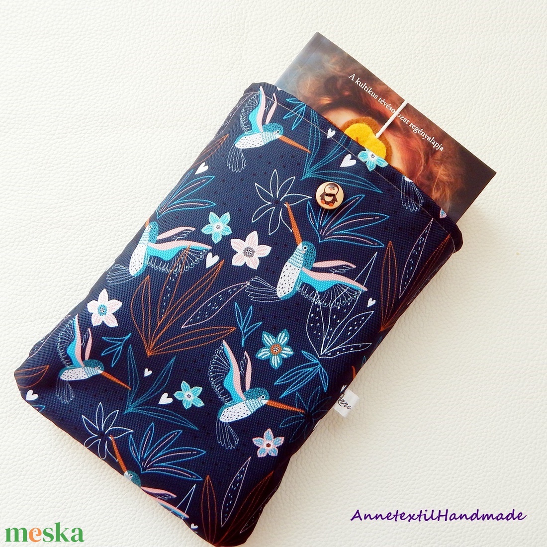 Könyvtok, tablettok, sötétkék, kolibris, vízhatlan - táska & tok - ebook & tablet tok - Meska.hu Könyvtok, tablettok, sötétkék, kolibris, vízhatlan - táska & tok - ebook & tablet tok - Meska.hu