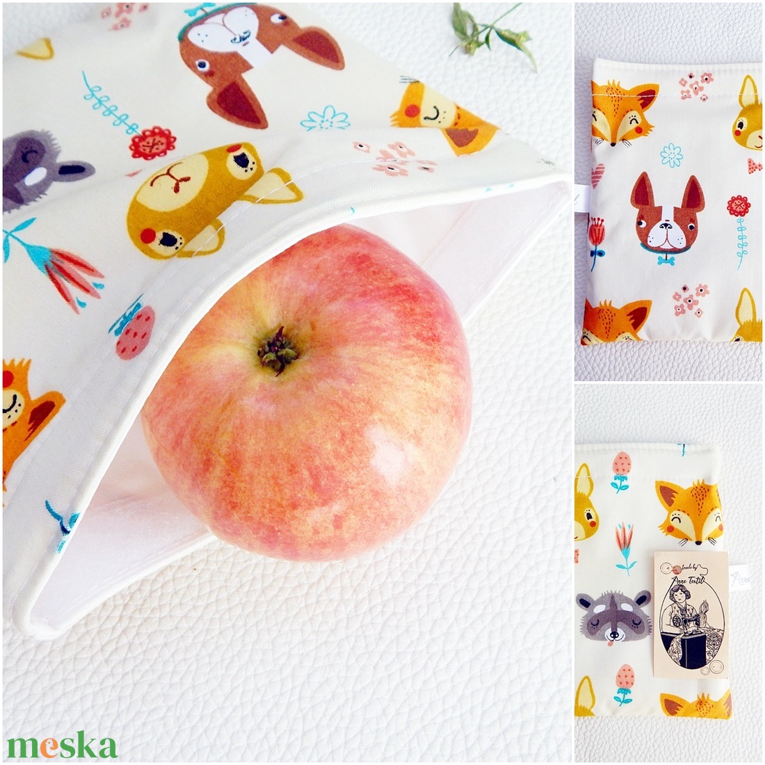 Uzsonnás tasak kisállat portrés mintával Snack Bag zero waste csomagolás - táska & tok - uzsonna- & ebéd tartó - ebéd tasak, doboz - Meska.hu Uzsonnás tasak kisállat portrés mintával Snack Bag zero waste csomagolás - táska & tok - uzsonna- & ebéd tartó - ebéd tasak, doboz - Meska.hu