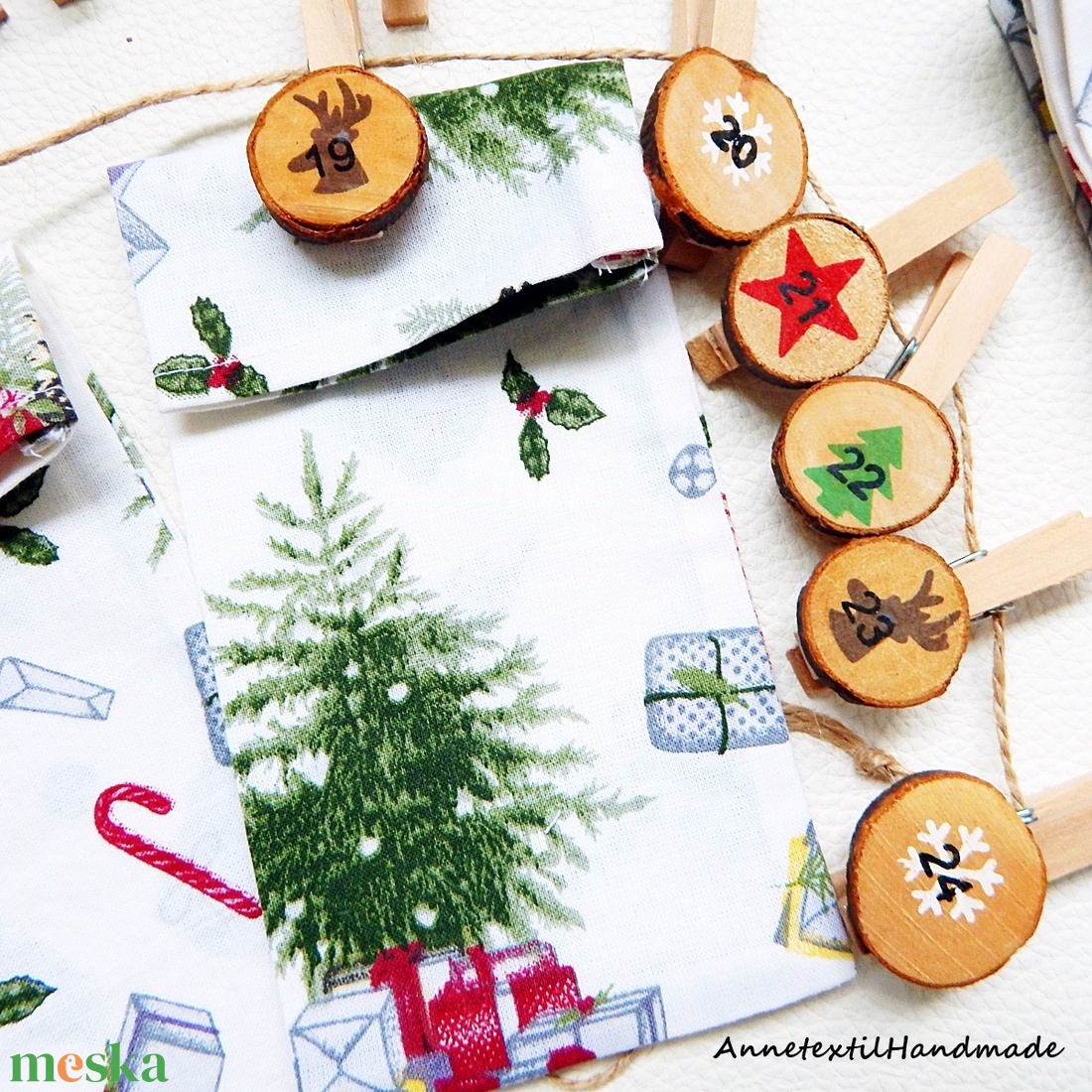 Adventi kalendárium zsák szett kiegészítőkkel - Karácsony - karácsony - adventi díszek - adventi naptár - Meska.hu Adventi kalendárium zsák szett kiegészítőkkel - Karácsony - karácsony - adventi díszek - adventi naptár - Meska.hu