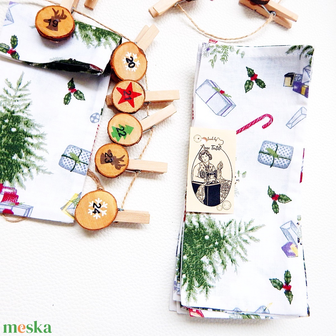 Adventi kalendárium zsák szett kiegészítőkkel - Karácsony - karácsony - adventi díszek - adventi naptár - Meska.hu Adventi kalendárium zsák szett kiegészítőkkel - Karácsony - karácsony - adventi díszek - adventi naptár - Meska.hu