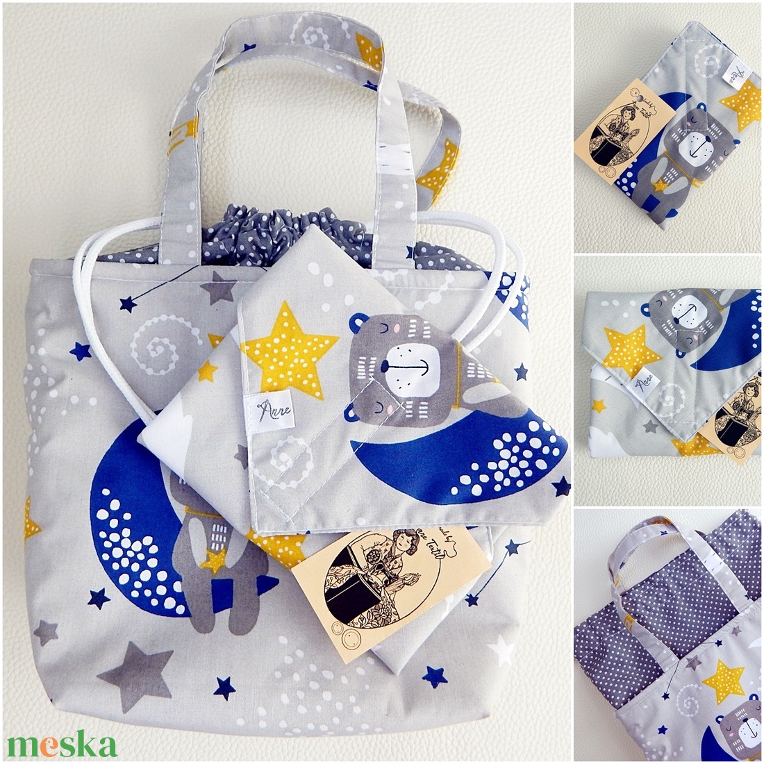 Uzsonnás táska szett maci a holdon, Kids zerowaste csomagolás - táska & tok - uzsonna- & ebéd tartó - ebéd tasak, doboz - Meska.hu Uzsonnás táska szett maci a holdon, Kids zerowaste csomagolás - táska & tok - uzsonna- & ebéd tartó - ebéd tasak, doboz - Meska.hu