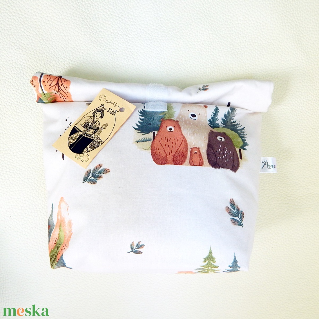 Uzsonnás zsák maci család mintával Roll-up Lunch Bag zero waste csomagolás - táska & tok - uzsonna- & ebéd tartó - ebéd tasak, doboz - Meska.hu Uzsonnás zsák maci család mintával Roll-up Lunch Bag zero waste csomagolás - táska & tok - uzsonna- & ebéd tartó - ebéd tasak, doboz - Meska.hu