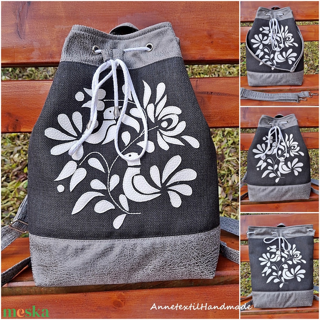 Pávás, népi virágos többfunkciós hátizsák/oldaltáska - táska & tok - hátizsák - hátizsák - Meska.hu Pávás, népi virágos többfunkciós hátizsák/oldaltáska - táska & tok - hátizsák - hátizsák - Meska.hu