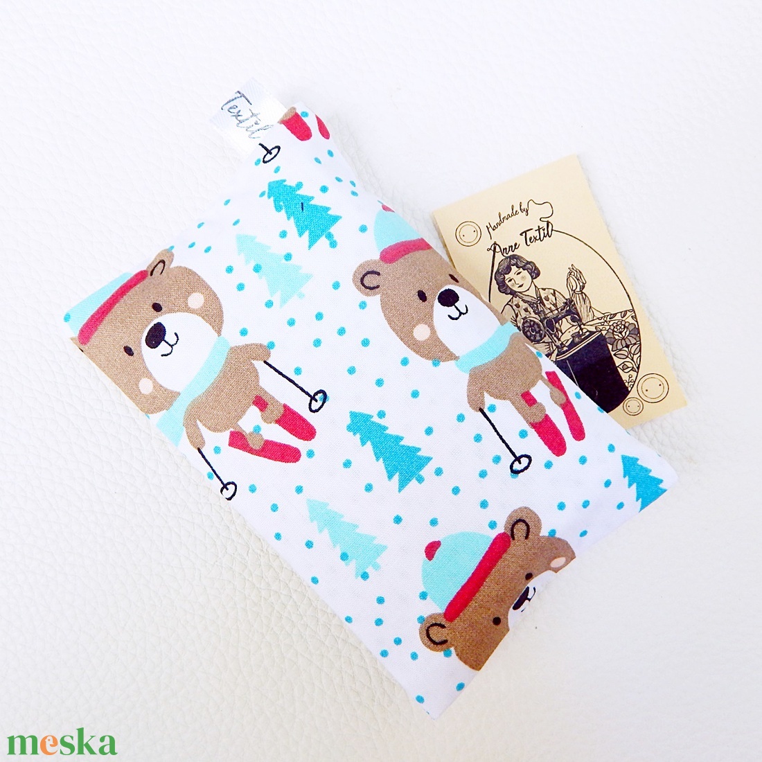 Két oldalas papírzsebkendő tartó - winter bear  - karácsony - mikulás - mikulás ajándékok - Meska.hu