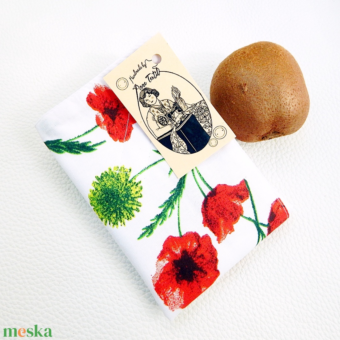 Ökoszalvéta és Újraszalvéta pipacs mintás, a stílusos megoldás - otthon & életmód - konyhafelszerelés, tálalás - konyhai textil - szalvéta - Meska.hu