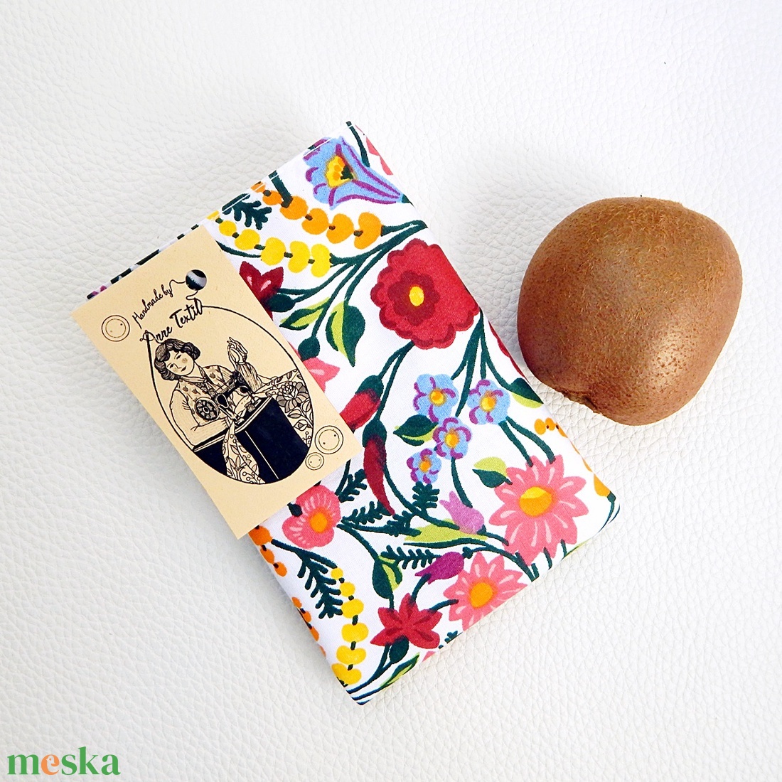 Ökoszalvéta és Újraszalvéta kalocsai virágok mintás, a stílusos megoldás - táska & tok - uzsonna- & ebéd tartó - szendvics csomagoló - Meska.hu
