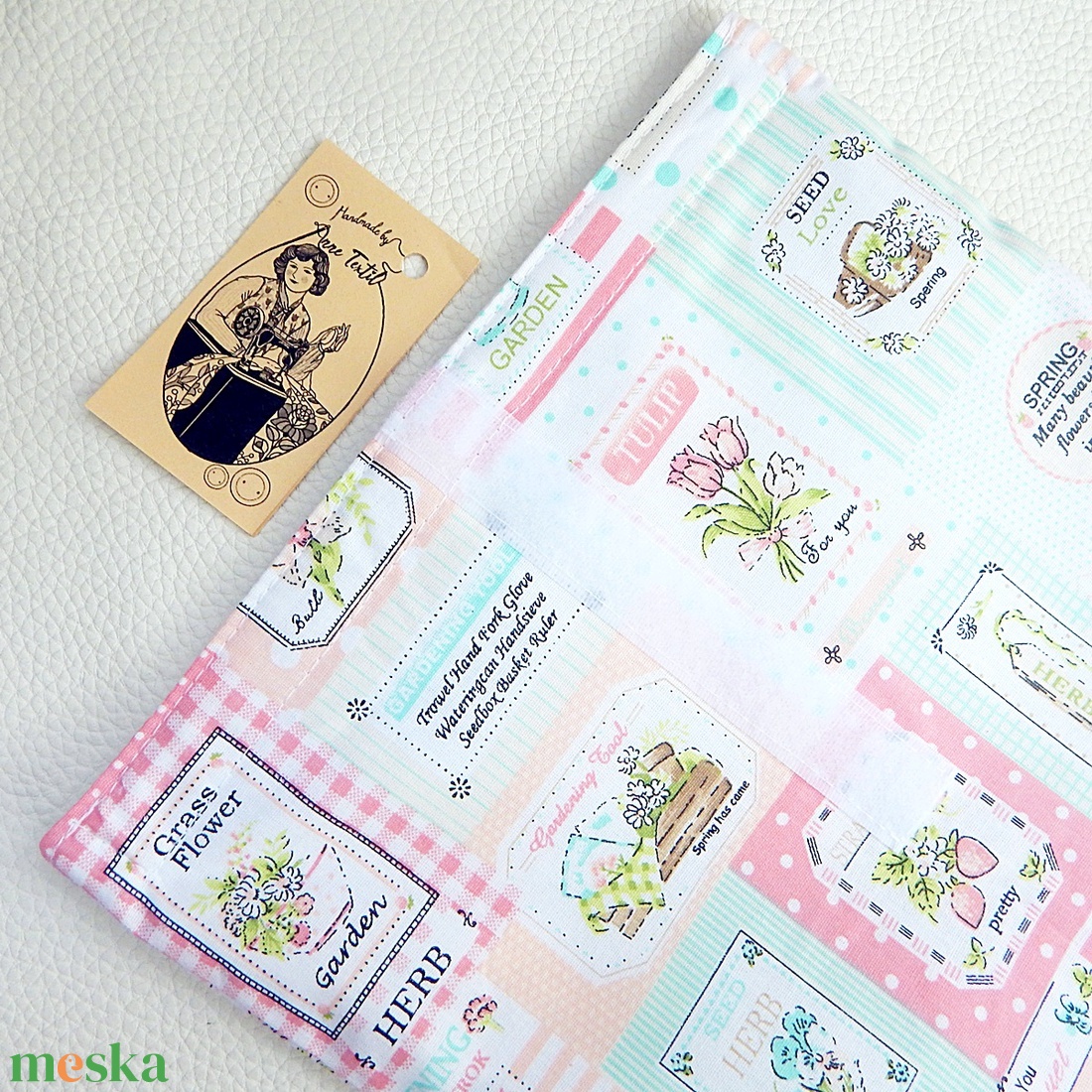Uzsonnás zsák - Tépőzáras rolltop feltekerhető lunch bag uzsonnás zsák - Mosható szabályozható tízórai tartó gyógynövény - táska & tok - uzsonna- & ebéd tartó - ebéd tasak, doboz - Meska.hu
