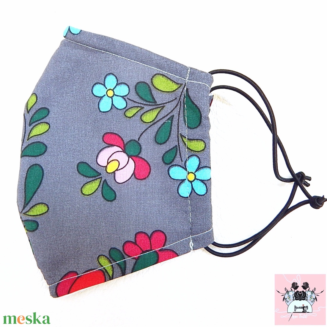 Kalocsai mintás textil arcmaszk orrmerevítővel páros szett - ruha & divat - maszk, arcmaszk - férfi & uniszex - Meska.hu