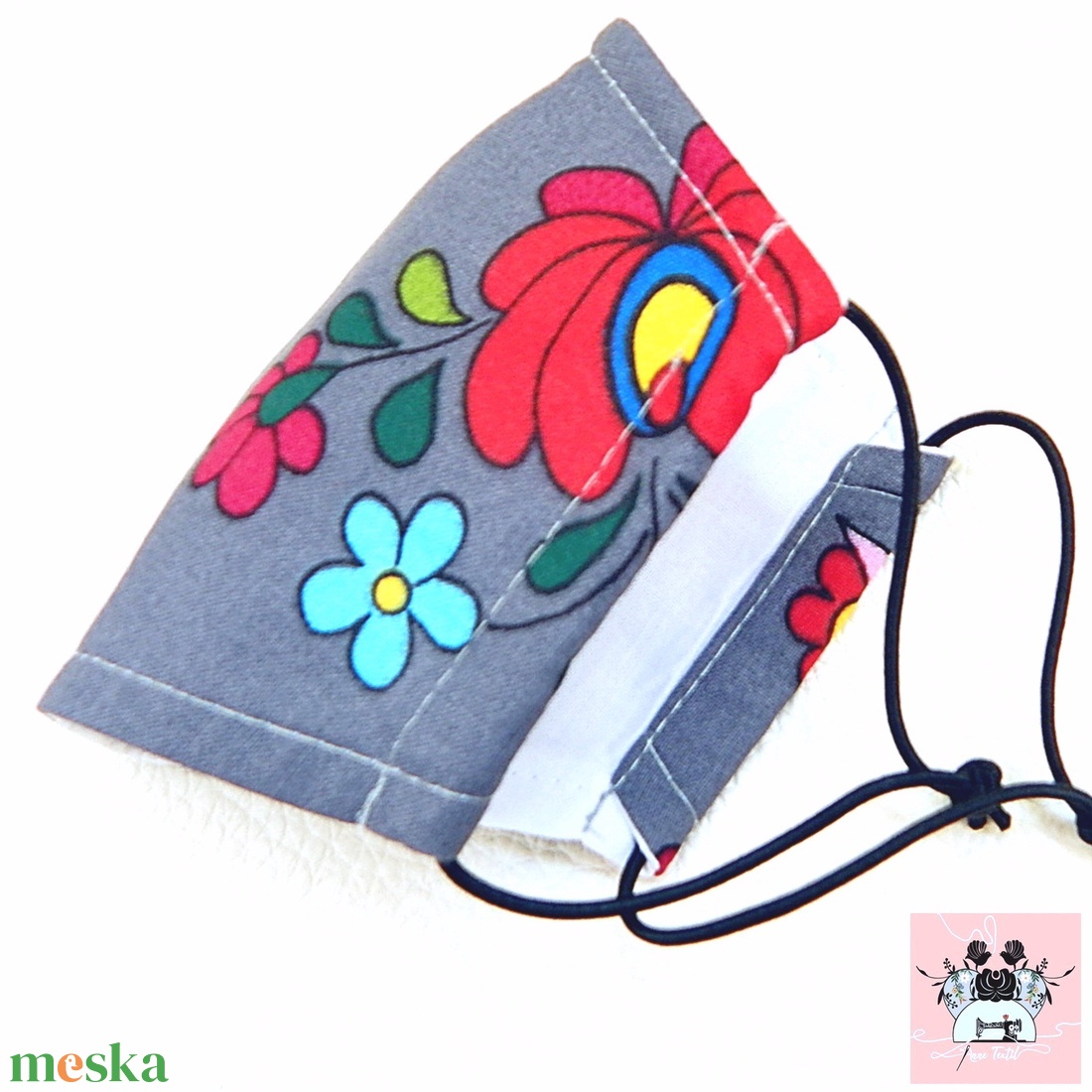 Kalocsai mintás textil arcmaszk orrmerevítővel páros szett - ruha & divat - maszk, arcmaszk - férfi & uniszex - Meska.hu