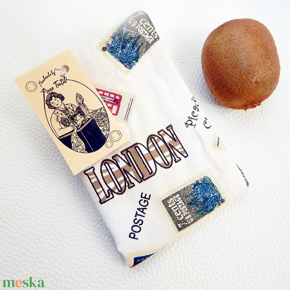 Ökoszalvéta, Újraszalvéta London mintás, a stílusos megoldás - táska & tok - uzsonna- & ebéd tartó - szendvics csomagoló - Meska.hu