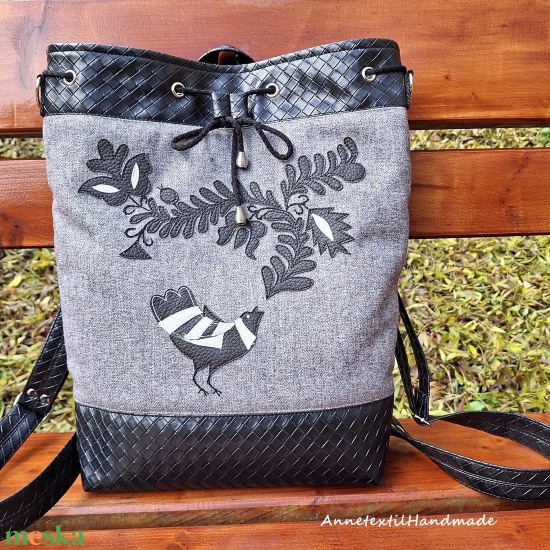 Magyar népmesék kolibri No2 variálható kézműves hátizsák oldaltáska - táska & tok - hátizsák - hátizsák - Meska.hu