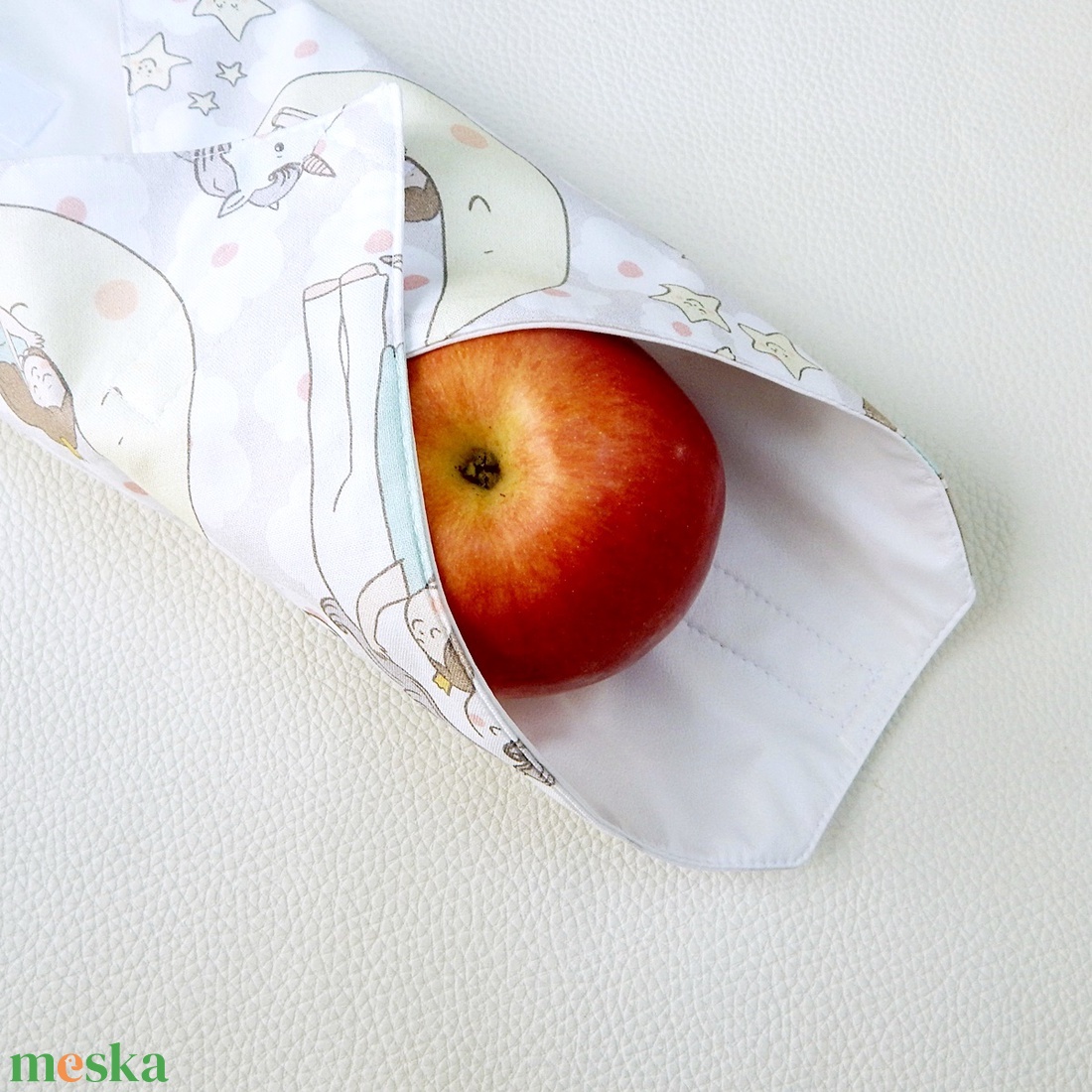 Uzsonnás táska szett kis hercegnő, Kids zero waste csomagolás - táska & tok - uzsonna- & ebéd tartó - ebéd tasak, doboz - Meska.hu