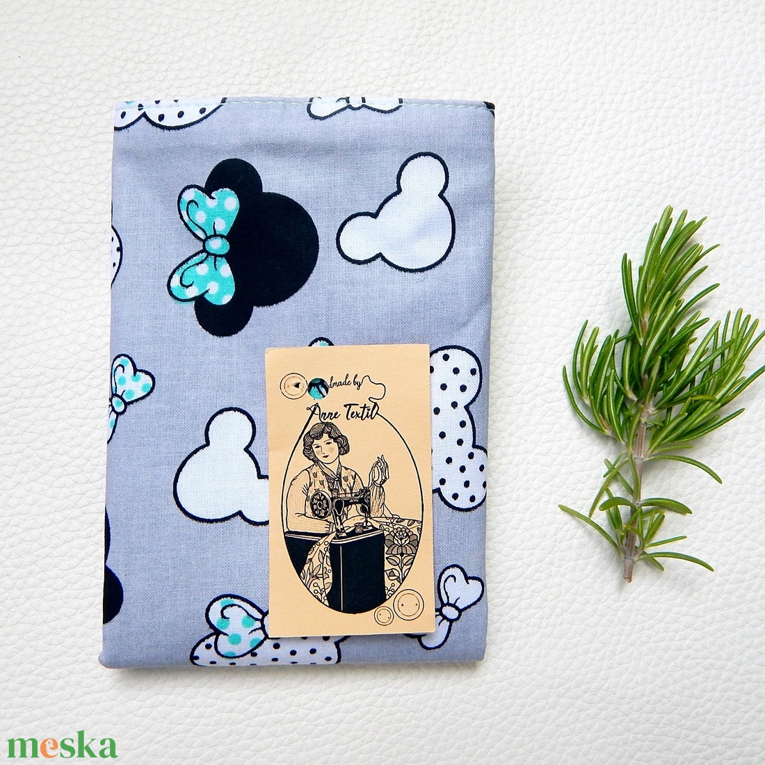 Újraszalvéta - Menta Minnie egér  újraszalvéta - Tépőzáras szendvics csomagoló - Vízhatlan textil újraszalvéta lánynak  - táska & tok - uzsonna- & ebéd tartó - szendvics csomagoló - Meska.hu
