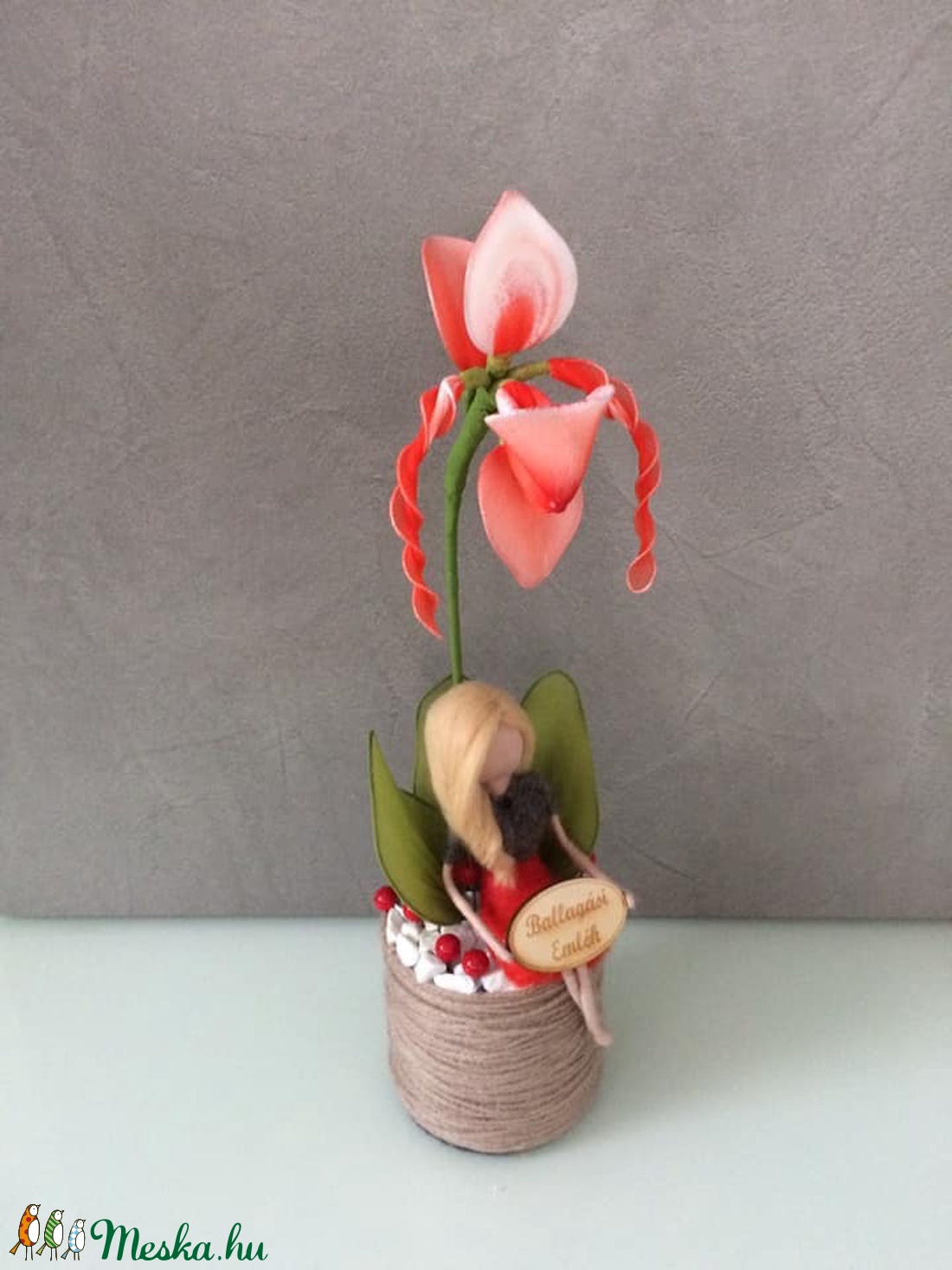 Papucs orchidea gyapjú tündérrel -  - Meska.hu