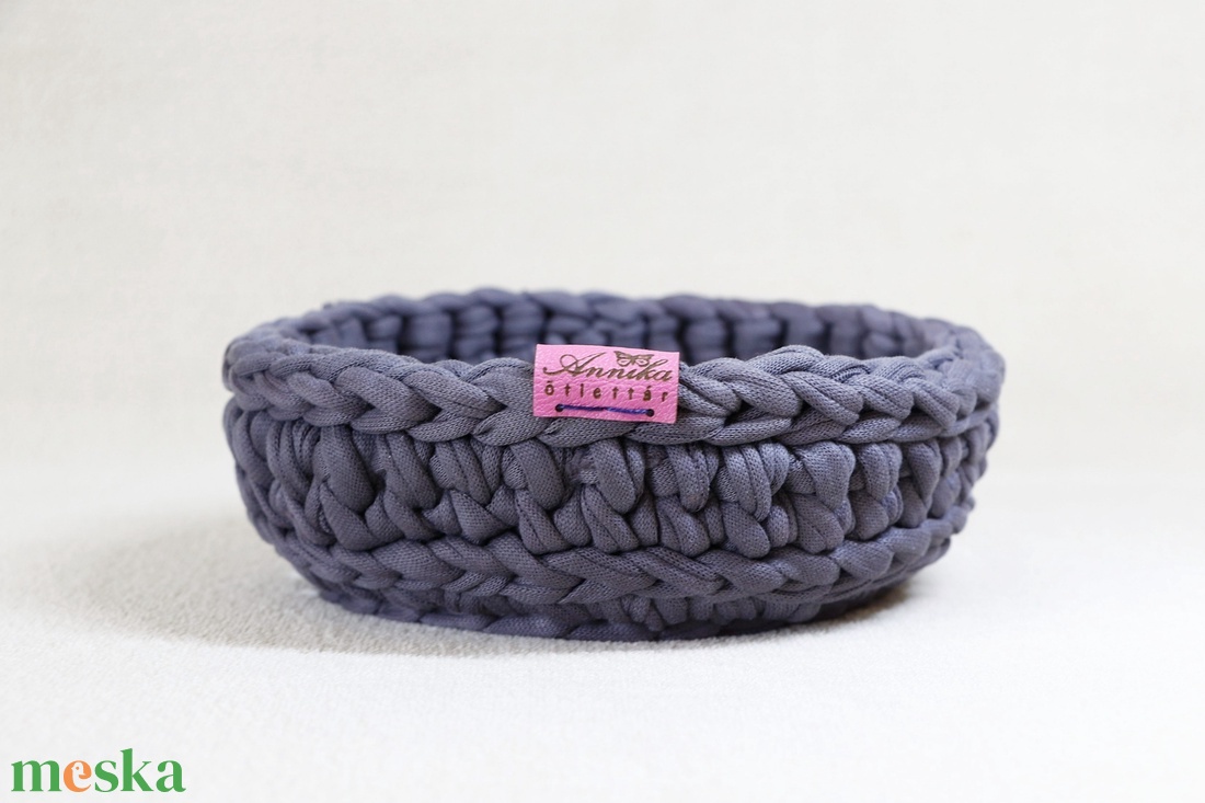 Horgolt tál és kosár szett - otthon & életmód - tárolás & rendszerezés - tárolókosár - Meska.hu