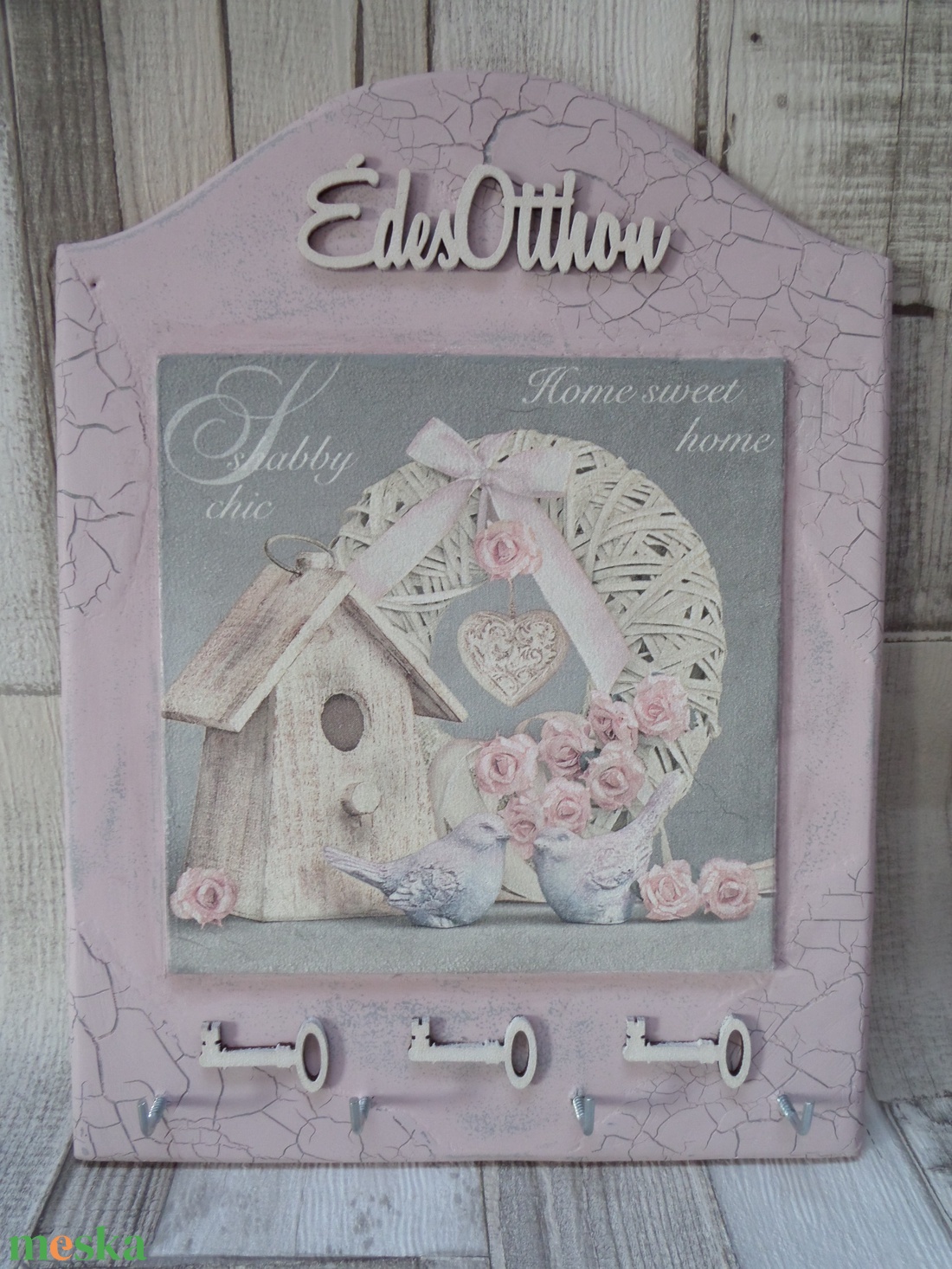 Fali kulcstartó Shabby Chic Home Sweet Home Édes Otthon felirattal - otthon & életmód - dekoráció - fali és függő dekoráció - fali kulcstartó - Meska.hu Fali kulcstartó Shabby Chic Home Sweet Home Édes Otthon felirattal - otthon & életmód - dekoráció - fali és függő dekoráció - fali kulcstartó - Meska.hu
