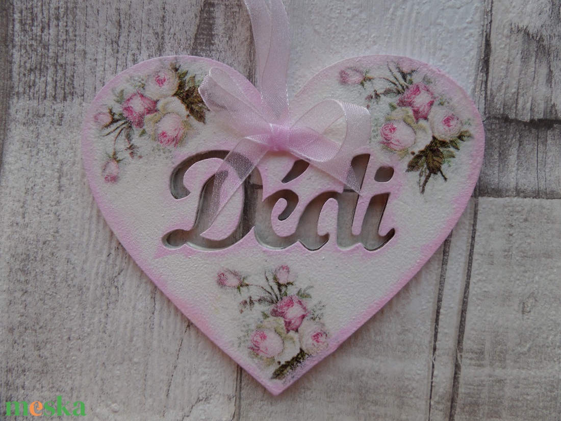  Szív alakú dísz Dédi felirattal - otthon & lakás - dekoráció - fali és függő dekoráció - betű & név - Meska.hu