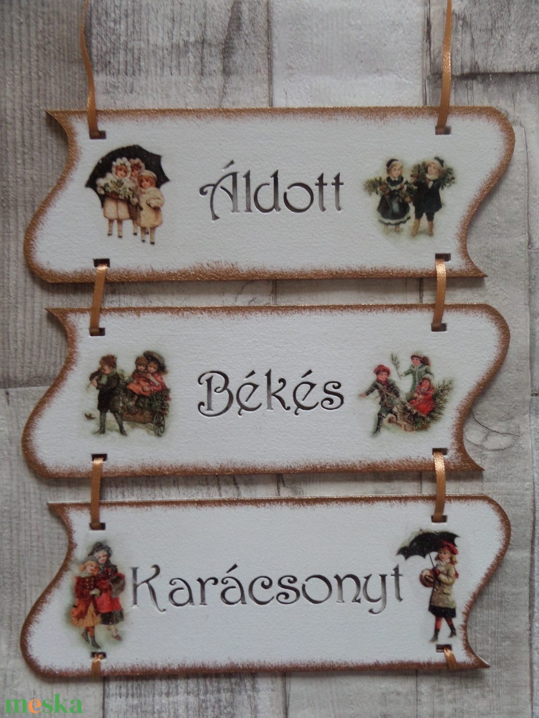 Vintage karácsonyi mintás Áldott Békés Karácsonyt feliratú 3 részes ajtódísz,üdvözlőtábla - karácsony - adventi díszek - adventi ajtódísz - Meska.hu Vintage karácsonyi mintás Áldott Békés Karácsonyt feliratú 3 részes ajtódísz,üdvözlőtábla - karácsony - adventi díszek - adventi ajtódísz - Meska.hu